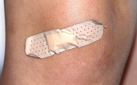 Close Up Of A Bandage On Skin image in article Top 10 Child Care Injuries and How Aid CPR Training Helps